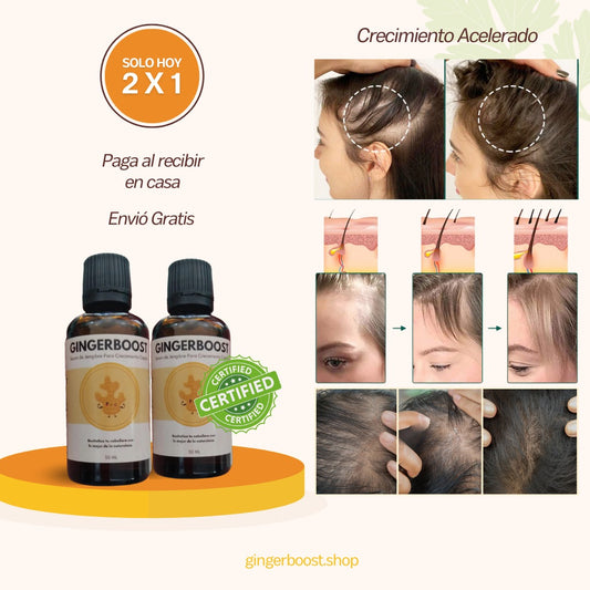 Serum de Crecimiento Capilar GingerBoost 2 x 1